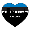 Tallinn Estonia Flag Skyline Travel Souvenir