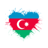 Azerbaijan Heart Flag