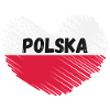 Poland Flag in heart shape