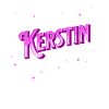 Kerstin's name personalized