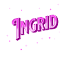 Ingrid name personalized