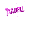 Isabell's name personalized