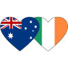 Australia Ireland Flag Heart