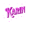 Karin's name personalized