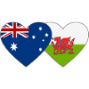 Australia Wales Flag Heart