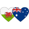 Wales Australia Flag Heart