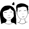 Couple man and woman, heterosexual