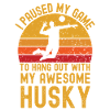 Volleyball and husky