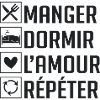Manger, Dormir, L'amour, Répéter