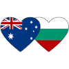 Australia Bulgaria Flag Heart