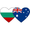 Bulgaria Australia Flag Heart