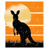 Cangaroo in Sunset retro