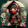 Kawaii Anime Samurai - AI Art - Art numérique