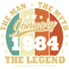 Styczeń 1984, 39 lat Urodziny Mężczyzna kobieta