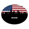 Miami Florida Stati Uniti Flag Skyline Travel Souvenir