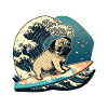 Pug Kanagawa Japanese Art