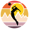 Volleyball Mädchen Sonnenuntergang