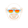 Chimpansee Monkey Lover - Orange Monkey
