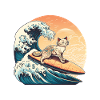 Cat Kanagawa Japanese Art