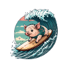 Pig Kanagawa Japanese Art