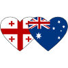 Georgia Australia Flag Heart