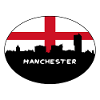 Manchester Inghilterra bandiera skyline viaggio souvenir