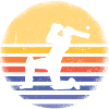 Sport Retro Sunset Cricket