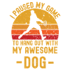 Tennis and dog