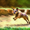Dog - Oil on canvas