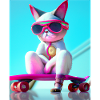 Cool Skateboard Cats
