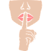 Silent gesture woman