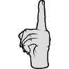 Finger points up