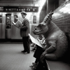 Dino in the subway
