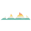 Pastel Rainbow Mountain Ridge