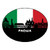 Padova Italia bandiera Skyline Silhouette viaggio