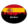 Bilbao Spanje Vlag Skyline Silhouet Reizen