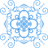 Mandala style - Blue