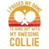 Table tennis and collie