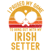 Table tennis and Irish-Setter