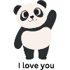 Panda mignon je t’aime