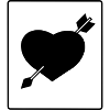 Black Heart mit Pfeil