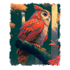 Owl Cartoon Anime Style