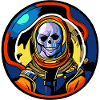 Skeleton in a spacesuit