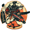 Dessin cool d’un samouraï