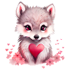 Wolf Valentine's Day Gift