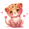 Léopard Cadeau de Saint-Valentin
