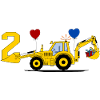 2ème anniversaire tracteur excavatrice
