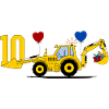 10e anniversaire tracteur excavatrice