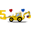 Tracteur excavatrice 5ème anniversaire