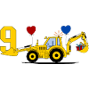 9e anniversaire Tracteur excavatrice